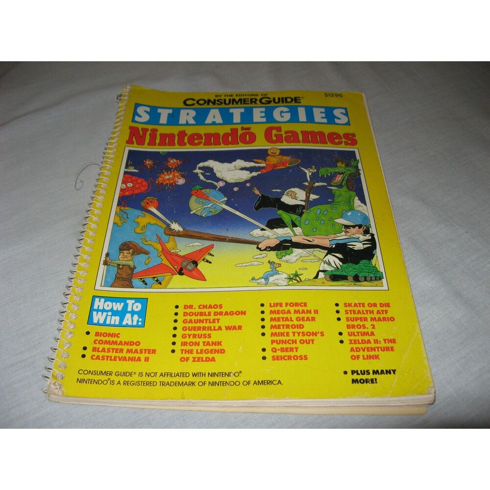 Vintage Consumer Guide Strategies for Nintendo Games Strategy Book 1989